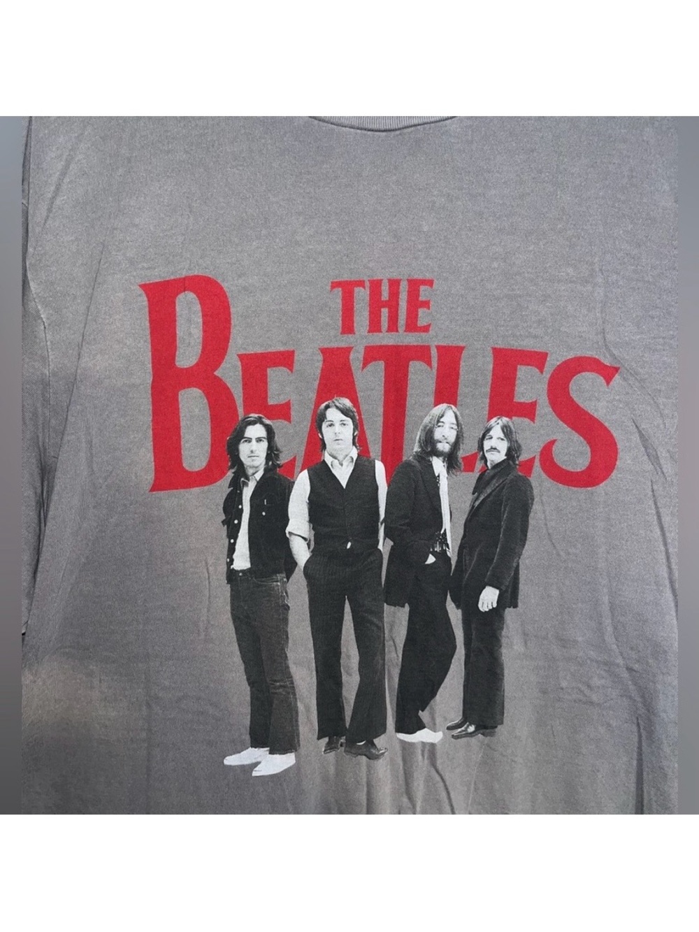 The Beatles Retro Short Sleeve Band Tee Soft Distressed Tailgate Rock T Shirt
